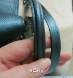 Coach 22209 Lexy Chain Bag, Lg. Metallic Midnight Blue Shoulder Bag $498 NWOT NEW