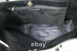 Coach 5696 Brown Black Signature Coated Canvas City Tote Shoulder Bag Handbag