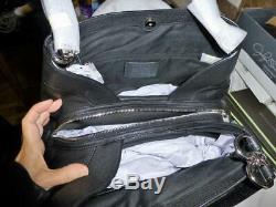 Coach 57545 Lexy Shoulder Bag handbag Black Gold tote Leather satchel purse