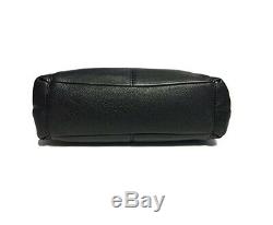 Coach 57545 Lexy Shoulder Bag handbag Black Gold tote Leather satchel purse
