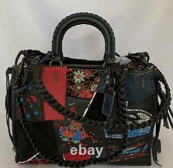 Coach 58159 1941 Rogue 30 Embellished Patchwork Whipstitch Satchel Bag $1200 Nwt