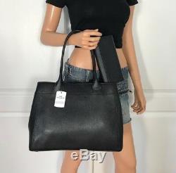Coach Black Tote Bag Purse Handbag Authentic New Crossgrain Leather + Wallet