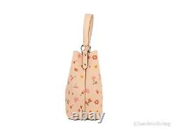 Coach (C8214) Large Leather Faded Blush Mystic Floral Town Bucket Handbag Purse