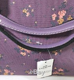 Coach Disney Aristocats Tote Bag Limited Edition Cat Purple Floral Print NWT