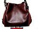 Coach Edie 42 20334 Large Shoulder Oxblood Mixed Leather Suede Handbag Nwt $495