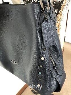 Coach Edie Bag- Navy With Multi Coloured Studs Shoulder Bag New With Tags