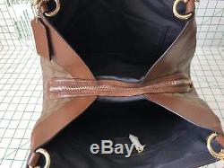 Coach F27972 Lexy Signature Coated Canvas Leather Shoulder Bag Khaki saddle2