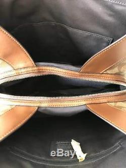Coach F27972 Lexy Signature Coated Canvas Leather Shoulder Bag Khaki saddle2