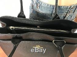 Coach F31474 Black Tote Bag Purse Handbag Authentic New Crossgrain Leather