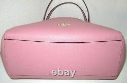 Coach Hallie 80268 New True Pink Pebbled Leather Shoulder Satchel Bag NWT $398