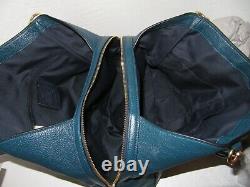 Coach Hallie 80268 Peacock Pebbled Leather Shoulder Handbag NWT $398