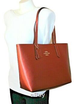 Coach Large Leather Metallic Tote Avenue Copper Shoulder Bag Handbag F37871