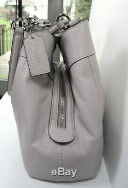 Coach Lexy Pebbled Leather Shoulder Bag Handbag Gray Birch NWT $398
