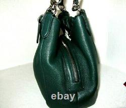 Coach Maya Large Shoulder Tote Handbag Dark Ivy Pebbled Leather C1454 NWT $450
