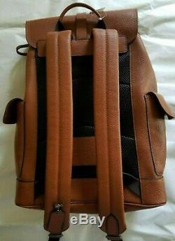 Coach Mens F49543 / F36811 Hudson Backpack Natural Pebbled Leather NWT