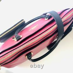 Coach Mia Satchel Large Purse Wallet Set Colorblock Pink Black Leather NWT $686