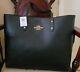 Coach Nwt Women's 72673 Town Tote Polished Pebble Leather- Black Msrp $398