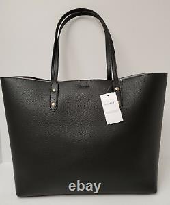 Coach Pebbled Leather City Town Tote Bag Black New With Tags