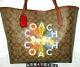 Coach Signature Rainbow City Tote Bag C6813 Khaki Multi Colored Nwt $350