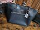 Coach Town Tote Pebbled Leather Large Black