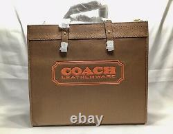 Coach Unisex Field Tote 40 With Coach Badge #777 Dark Saddle