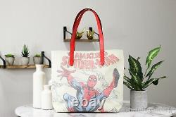 Coach X Marvel 2549 Spider-Man Signature Canvas Tote Handbag Satchel