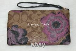 Coach x Kaffe Fassett City Tote Bag Floral Print & Wallet Wristlet Purse Set