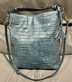 Coccinelle X Large Quality Blue Croc Leather Bag Rrp £325- New