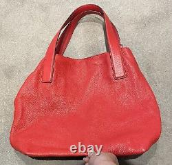 Coccinelle-large (mila) -italian Pebbled Leather -shoulder Bag In Red -new