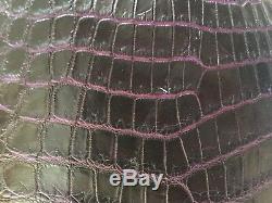 Custom Made Genuine Crocodile Shoulder Bag Handbag Two-Tone Black/Purple, Large