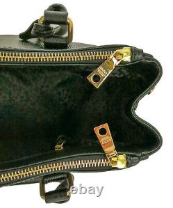 DKNY Bag Black Lizard Print Leather Medium Satchel Top Handle Handbag RRP £375