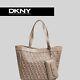 Dkny Beige & Toffee Tote Bag / Handbag. Designer Bags By Bagaholix (a421)