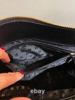 DKNY Black Leather Shoulder Bag RRP £250, plus dustbag