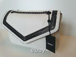 DKNY Shoulder /Crossbody bag. White & Black. Chain, soft leather. BNWT RRP £450