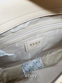 DKNY Sutton Large Leather Shopper Tote Shoulder Bag In Sand