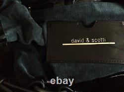 David & Scotti Black fur and leather handbag NEW