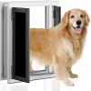 Dogs Door With With Magnets Double Flaps Lockable Large Aluminum Pet Door