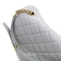 Dolce & Gabbana BB4708 Ice Gray Satchel Shoulder Bag Large NEW $1850