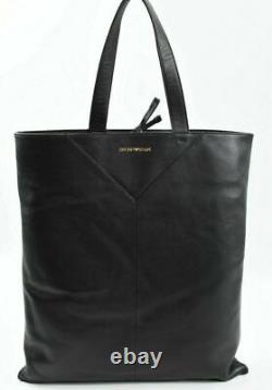 EMPORIO ARMANI Womens Black Shopper Bag, Tote, Genuine Leather