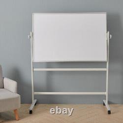 Extra Large Magnetic Whiteboard Double Side Revolving Board on Wheels 1200x800mm
