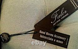 FALOR Hand Woven Italian Leather Large Tote / Shoulder Bag BLACK F1800 BRAND NEW
