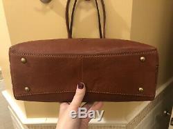 FRYE 100% Authentic LEATHER RING TOTE in Cognac + Wristlet NWT 2 Piece SET $556