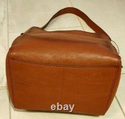 FRYE $348 NEW Leather Cognac Brown Hobo side pocket DB323 purse Crossbody Bag