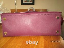 Fab Bridgette Plum/aubergine Large Leather Bag -michael Kors- Bnwt £375