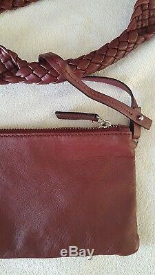 Falor Firenze Genuine Leather Hand Woven Tote F7349 Italy NWT Authentic