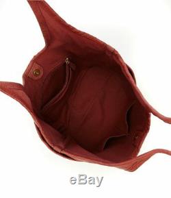 Frye DB073 Campus Leather Rivet Shoulder Bag (Burnt Red)