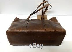 Frye Melissa Shopper Tote Bag Leather Women Handbag Purse Magnetic Snap Cognac