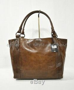 Frye Melissa Washed Leather Shoulder Bag Tote / Shopper / Work Bag in Dark Brown