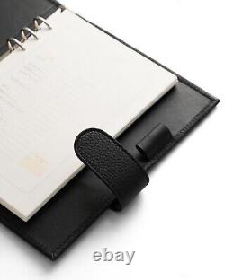 Genuine leather dairy notebook organiser magnet premium luxury quality business