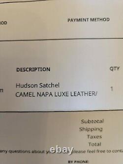 GiGi New York Hudson Satchel Camel Leather
